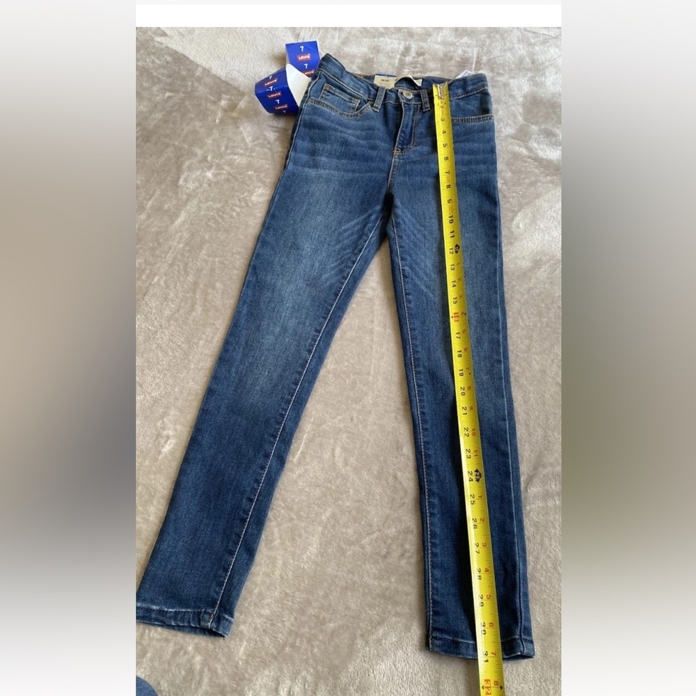 New Levi’s 720 High-Rise Super Skinny Stretch Girls Size 7 Regular - Picture 2 of 13